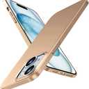 Gxmeuie for iPhone 15 5G Ultra Thin Case, [Silky Touch][Anti-Fingerprint], case for iPhone 15 Slim Hard PC Matte Back Cover Anti-Scratch Shockproof Protective Cases for iPhone 15 5G 6.1" (Champagne)