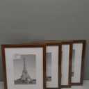 upsimples 8x10 Picture Frame Set of 4, Display Pictures 5x7 with Mat or 8 x 10 Without, Wall Gallery Photo Frames, Brown