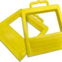 ROBLOCK Pallet Jack Chock Heavy Duty Wheel Chock, Pallet Jack Stopper for Truck 14.2" Length x 11.2" Width x 2" Height (2 Pack,Yellow)