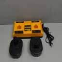 2Pack 4.5 Ah 18V Battery Replacement for Dewalt DC9096 DC9099 DC9098 DW9095 DW9096, and Dual Charger DC9320 Compatible with Dewalt 18 Volt XRP Battery Charger