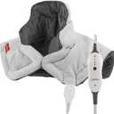 Sunbeam Contoured Heating Pad for Neck & Shoulder Pain Relief with Auto Shut Off Moist Heating Option 22 x 19 Grey