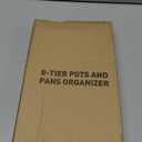 MUDEELA Pots and Pans Organizer Rack under Cabinet 14.55in Height, 8-Tiers Adjustable Pot Rack with 3 DIY Methods, Pot Lid Organizer inside Cabinet for Kitchen Pantry Organization and Storage