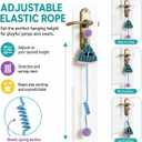 Spring Parachute Cat Toys for Indoor Cats,Interactive Door Hanging Cat Toys for Bored Indoor Adult Cats,Retractable Teaser Toy,Hanging Interactive Toys for Cat Kitten Chase Exercise (Style B-2PCS)