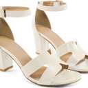 Heels for Fashion Women Wedding: Apricot 7.5 Comfortable Womens Heeled Sandals for Party - Dressy Prom Ladies Buckle Shoes