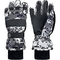 N'Ice Caps Kids Waterproof Snow Mittens Cold Weather (2-3 Years, Black/Grey Dots)