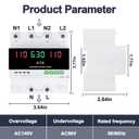 100A 120V Automatic/Manual Generator Transfer Switch, DIN Rail Mount 110V for Generator Backup Power & Gas Furnace, 50/60Hz, LED Display, CE Certified