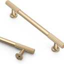 Asidrama 10 Pack 5 Inch(128mm) Champagne Bronze Cabinet pulls Kitchen Cabinet Handles, Cabinet Pulls Kitchen Cabinet Hardware for Cupboard Drawer Pulls (5" Hole Center)