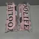 2 x YOOLIFE Initial Makeup Bag Cosmetic Bag Toiletry Pouch - Personalized Birthday Gifts for Women Teen Girls Mom Daughter Sister Friends, Pink A