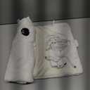 Bedsure Portable Heating Pad for Abdomen, Hands & Body - Cordless Electric Heating Warmer with 6 Heat Levels, Auto Shut-Off, 4-10H Battery Life, Faux Fur, Gift for Women & Mom, White, 12.5x19 in