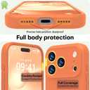 LOVE 3000 Designed for iPhone 17 Pro Case, Premium Silicone [Compatible with Magsafe][Soft Anti-Scratch Microfiber Lining] Shockproof Protective Phone Case for Men Women 6.3", Bright Orange