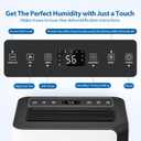 30dB Quiet Compressor Dehumidifiers for Home, Front LED Digital Humidity Display for Bedroom, Bathroom