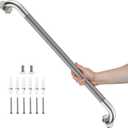 Shower Grab Bar 32 Inch, iHansee Brushed Nickel Bathroom Grab Bar w/Anti-Slip Knurled Grip, Stainless Steel Safety Handicap Bars, Wall Mounted Balance Support Handrail Bath Handle for Senior Elderly