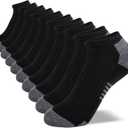 Comfoex 10 Pairs Boys Socks Low Cut Ankle Socks For Kids 8-10 4-6 6-8 Years Old Short Athletic Socks With Cushioned Sole (Black, S)
