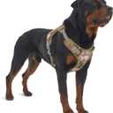 Auroth Tactical Dog Harness for Large Dogs No Pull Adjustable Pet Harness Reflective K9 Working Training Easy Control Pet Vest Military Service Dog Harnesses Desert Camo XL (XL(Neck:20-31",Chest:26-42"),75-135 lbs)