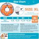 Inflatable Dog Cone with Transparent Shield, Protective Dog Donut Collar After Surgery to Stop Licking, Soft Donut Cone for Large Pets, Adjustable Recovery Collar with Buckle Visibility