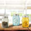 Amzcku 16 oz Colored Mason Jars with LidsRegular Mouth Canning Jar, 6 Pack Multifunction Glass Container, for Storage, Canning, Pickling, Preserving, Fermenting, DIY Crafts & Decor