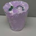 VIUJUH Wastebasket, Hollow Flower Shape Plastic Lidless Wastepaper Baskets Trash Can (Purple, Medium)