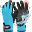 Waterproof Work Gloves for Men and Women, Winter Work Gloves for Cold Weather Gloves, Touchscreen (Blue, Large)