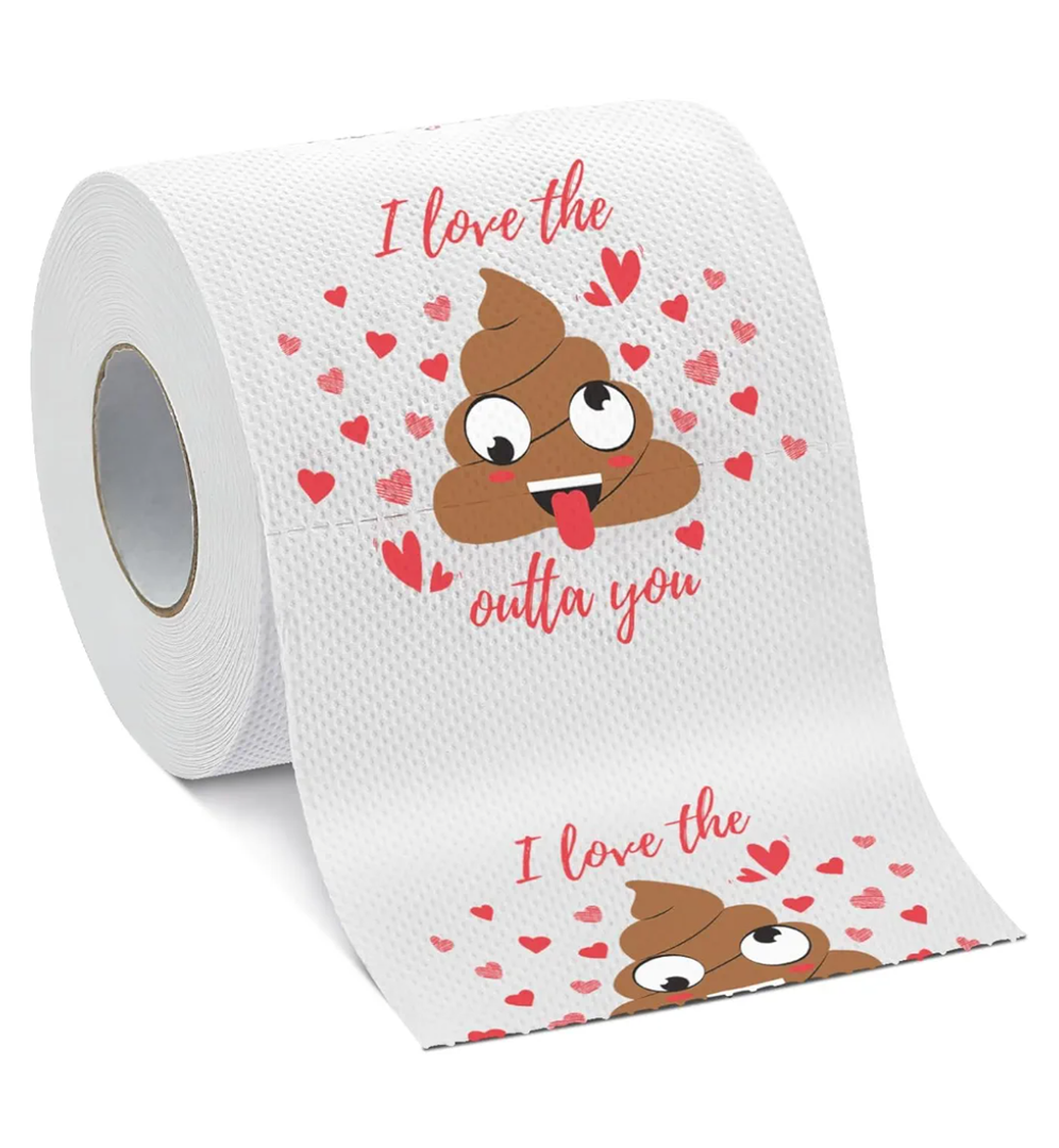 Valentines Day Gifts for Him/Her,Novelty Toilet Paper Romantic Gag Gifts for Couples Men Women Boyfriend Girlfriend Wife Husband,Prank Decor for Anniversary Wedding Birthday Christmas Party Supplies, Pack Of 2