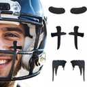 2 x 60 Pairs Eye Black Stickers for Kids, Sports Face Eyeblack Sticker for Baseball Football Softball Themed Party Birthday Party Supplies (MIXED)