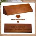 Eersida 2 Pcs Blank Business Wood Name Plate for Desk Name Plate Walnut DIY Personalized Wooden Name Plaque for Desk Nameplate for Office Classroom Gift 8 x 2 x 2 Inch