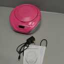 Gueray CD Player Portable Boombox: Radio CD Players with Speakers Home Audio FM Radio AUX Input Support Headphones Playlist Mode PROG Playback for Outdoor Indoor Audiobooks (Pink)
