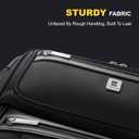 LEVEL8 Carry On Luggage Airline Approved with Compartment, Softside Expandable Rolling Suitcase with Spinner Wheels, Black, Carry-On 20-Inch
