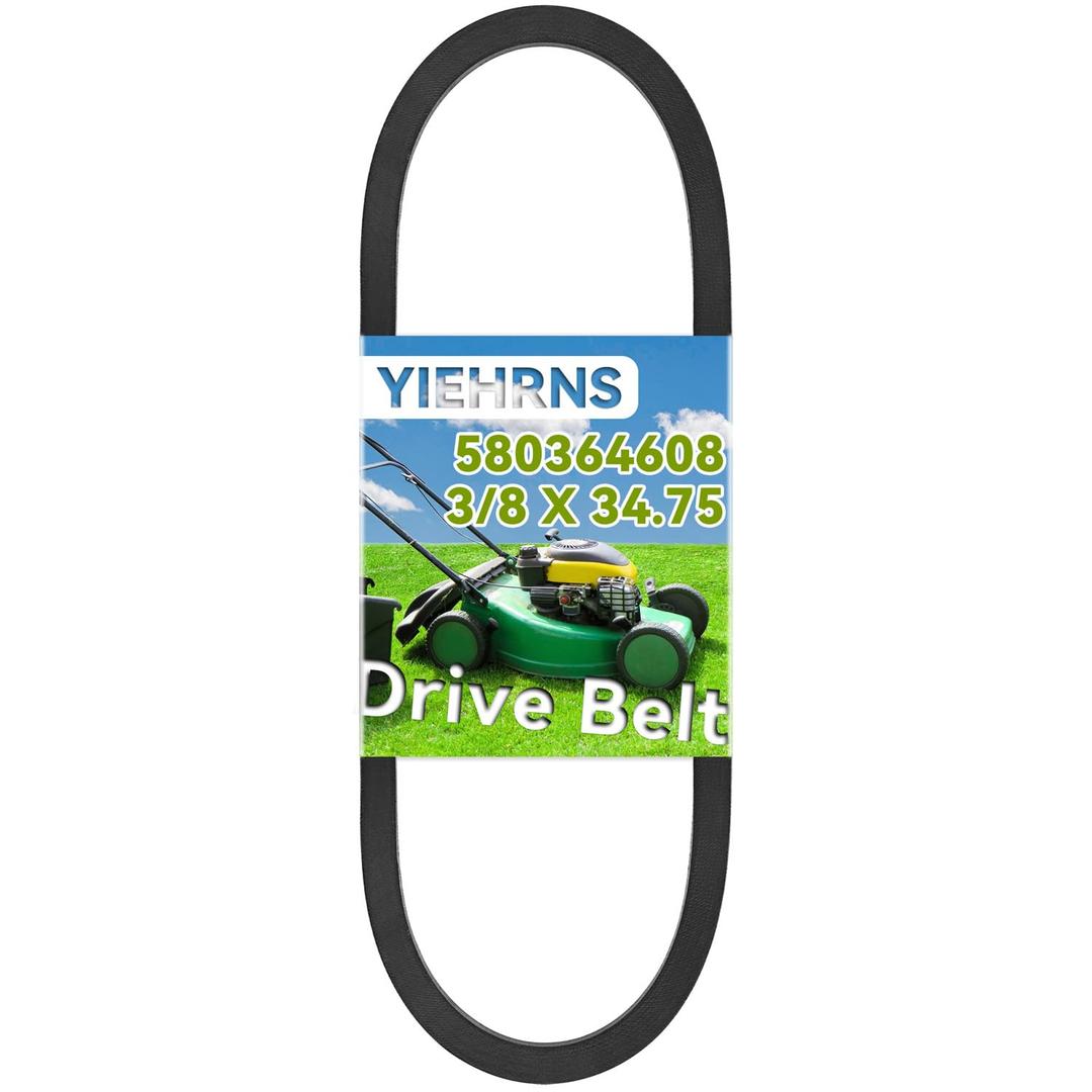 580364608 Drive Belt 3/8"X34.75" Replacement for Husqvarna 6145003200 21EFF RWD 21" Walk-Behind Model LC221R and LC 221 RH 96145003200 Lawn Mower Ground Drive Belt