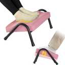 Foot Rest for Under Desk at Work,Ergonomic Foot Rest for Office Use, Heights,Relieving Pain in Lower Back, Hip, Knee (Leather Pink)