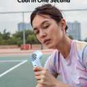 Aecooly Portable Handheld Fan, Powerful Turbo Mini Fan, 16500 RPM High Speed Aero, 14H Max Cooling Time, 5 Speeds Pocket Rechargeable Personal Small Travel GIfts for Women Men -Blue