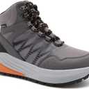 Men's Orthopedic Wide Toe Comfortable Hiking Boots: Breathable Orthotic Arch Support Plantar Fasciitis Orthotic Metatarsal Trail Sneakers, Backpacking Camping Slip Resistant Ankle Boots Grey Size 11.5