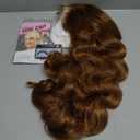 SOKU 13x6 Lace Frontal Wig Blonde Highlights 32 Inch Long Body Wave Pre Plucked with Babyhair Knotless Transparent Lace Heat Friendly Highlighted Bouncy Wave Glueless Synthetic Hair Wigs