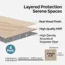 AKUMAX Wood Slat Acoustic Wall Panels, 4 Pack 24 x 48 in Each, 31 ft², NRC 0.80 Sound Absorbing 3D Slat Wall Paneling with Real Wood Veneer, 0.7" Thick, E0 MDF and PET Felt, Classic Oak