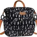 Joymee Lunch Bag Women Insulated Lunch Box with Adjustable Shoulder Strap Large Reusable Leakproof Spacious Cooler Tote for Women Men Adult with Bottle Holder and Side Pockets -08 White Little Flower