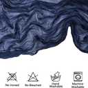 6 Pack Navy Blue Cheesecloth Table Runner 35x120 Inch Gauze Rustic Boho Table Runner 10FT Cheese Cloth for Wedding Decor Birthday Party Bridal Baby Shower Table Decoration