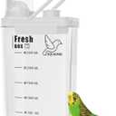 3 Qt/2.8 L Bird Seed Storage Container with Lids Airtight Measuring Cup, Bird Seed Dispenser Pet Food Container Are Used to Store Bird Food, Chicken Feed BPA Free (2.8L, White)