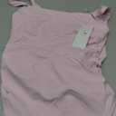 CRZ YOGA Butterluxe Maternity Square Neck Midi Dress - Split Ruched Tanks Womens Pregnancy Bodycon Casual Baby Shower (Large, Pink Peony)