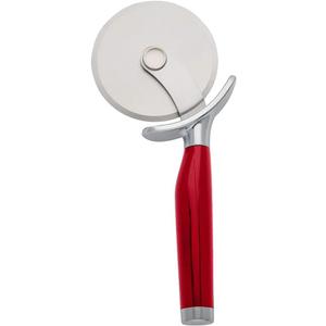 KitchenAid Classic Pizza Wheel with Sharp Blade For Cutting Through Crusts, Pies and More, Built In Finger Guard for Safety and Comfort Grip to Protect Fingers, Dishwasher Safe, 9-Inch, Red