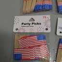 6 x Small American flags on sticks 75 Count per Pack