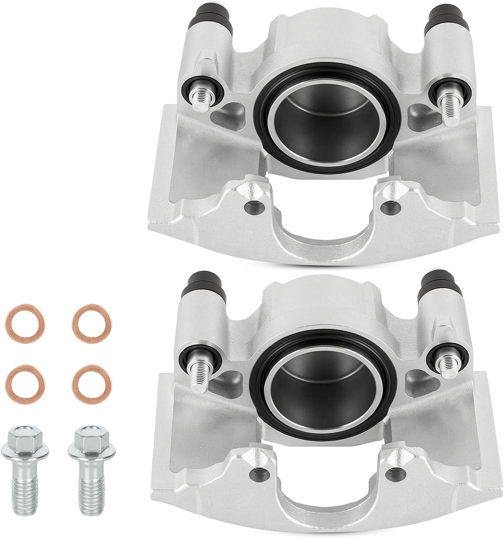 Front Disc Brake Caliper Assembly Calipers Set Fit For Dodge Ram 1500, for Chevrolet Astro Blazer, for GMC Yukon Safari C1500 C2500 K1500 K2500, for Cadillac DeVille, Replace 184299 184300
