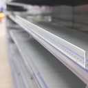 10 Pcs Clear Gondola Shelf Front Fence for Gondola or Wood Shelf Retail Shelving with 1/4" Holes and 60 Matched Screws (3''h X 48''l)