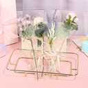 cridoz 100 Pcs Single Rose Sleeve with 100 Pcs Floral Water Tubes for Bouquets, Single Flower Sleeve Flower Wrapping Bags Flower Water Tubes for Mother's Day Graduation Party (Transparent)
