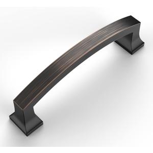 Amerdeco 10 Pack Oil Rubbed Bronze 4 Inch(102mm) Hole Centers Kitchen Cabinet Pulls Cabinet Hardware Kitchen Handles for Cabinets Cupboard Handles Drawer Pulls ZH0009ORB