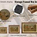 Vintage Carved Gold Frame Mallard Canvas Wall Art,Tranquil Lakeside Nature Wildlife Painting Picture Wall Decor Country Plant Farmhouse Style Poster Print Artwork for Living Room Home Decoration