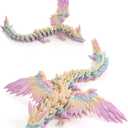 GemmiCho 3D Printed Dragon with Wings, 11" 3D Printed Dragon Toys for Kids, 3D Dragon for Stress Relief, Surprise Animals Figurines Fidget Dragon Toys for Boys Kids Teen 5-7 4-6 8-12