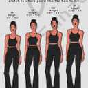 Sunzel Womens Flare Leggings No Front Seam Flare Yoga Pants with Tummy Control Crossover High Waist - 28" / 30" / 32" / 34" (Blue, M)