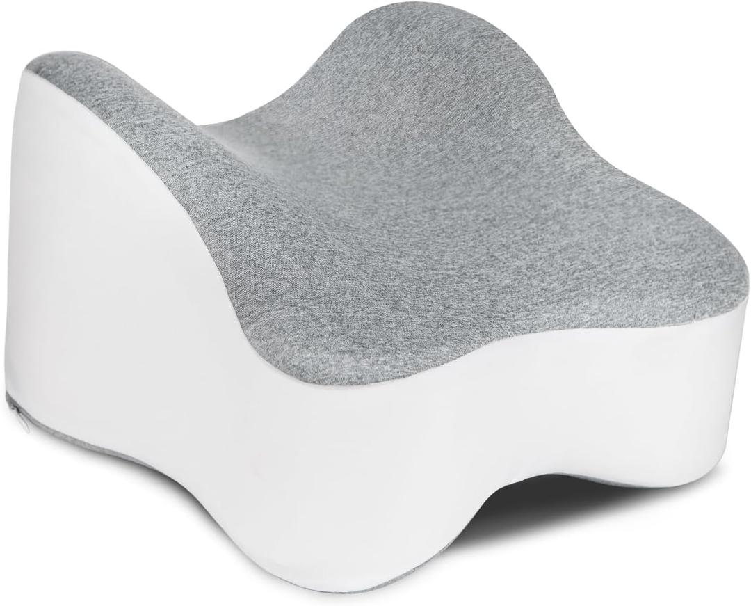 Large Knee Pillow for Side Sleepers, Memory Foam Long Leg Pillow for Side Sleeping for Hip Pain, Back Pain, Sciatica Pain Relief, Support Between Legs - Removable Cover (Small)