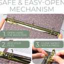 3 Ring Binder 1-Inch Rings 3-Pack of Cute Binders with Pockets, Gold-Foil & Metal Corners 1 Inch Binders 3 Ring Cute for School, Office & Work 1" Pastel Three-Ring Binder One Inch