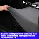 BESULEN Car Back Seat Cover, Dustproof Elastic Cloth Vehicle Rear Seat Bench Protector for Pets Kids, Waterproof Stretch Automobile Interior Accessories, Universal for Sedan Truck SUV (Black)