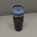 Stanley IceFlow Flip Straw Tumbler with Handle 20 oz | Twist On Lid and Flip Up Straw | Leak Resistant Water Bottle | Insulated Stainless Steel |BPA-Free | Navy